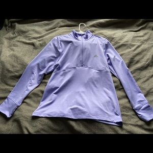 Lavender Adidas mid-zip pullover - Size XL